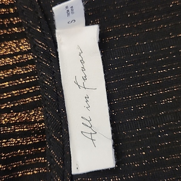 Sparkle Rib Knit Dress Black Bronze Small - Picture 9 of 11